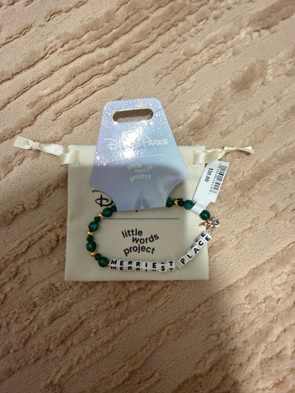 Walt Disney World little words project Christmas bracelet